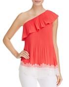 Michael Michael Kors Pleated One Shoulder Ruffle Top - 100% Exclusive
