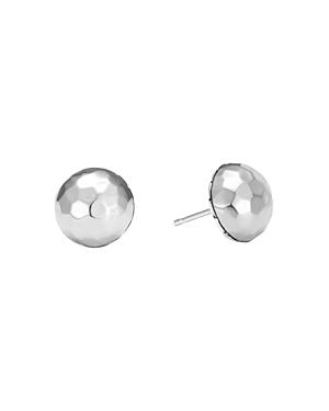 John Hardy Sterling Silver Classic Chain Hammered Large Stud Earrings