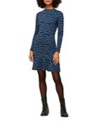 Whistles Animal Print Flounce Dress