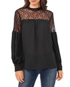 Vince Camuto Balloon Sleeve Lace Top