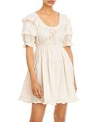 En Saison Ruffle Trim Peasant Dress