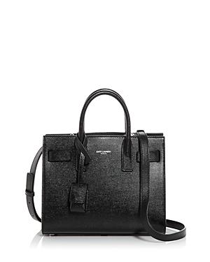 Saint Laurent Classic Sac De Jour Nano Leather Satchel