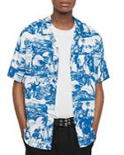 Allsaints Awa Hawaiian Print Regular Fit Button-down Shirt