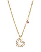 Nadri Simulated Pearl Open Heart Pendant Necklace, 16