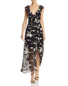 Bardot Floral Embroidered Faux-wrap Maxi Dress