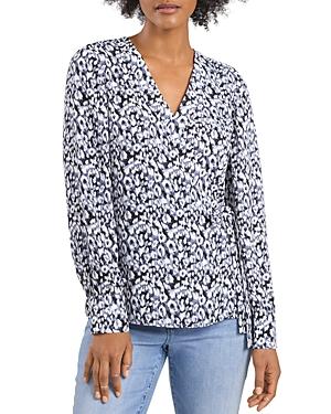Vince Camuto Side Tie Animal Print Crossover Top