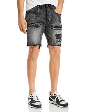 Purple Brand Bandana Patchwork Skinny Fit Denim Shorts In Bandana