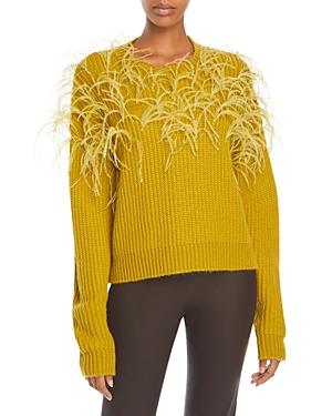 Cinq A Sept Melanie Ostrich Feather Sweater