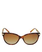 Burberry Women's Polarized Cat Eye Sunglasses, 57mm