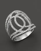 Diamond Interlocking Geometric Ring In 14k White Gold, 1 Ct. T.w. - 100% Exclusive