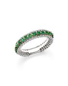Emerald And Diamond Band In 14k White And Yellow Gold - 100% Exclusive