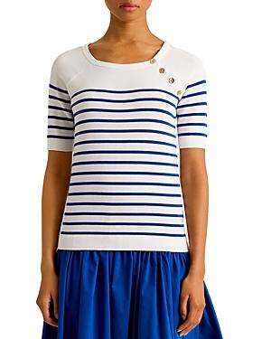 Lauren Ralph Lauren Striped Elbow Sleeve Sweater
