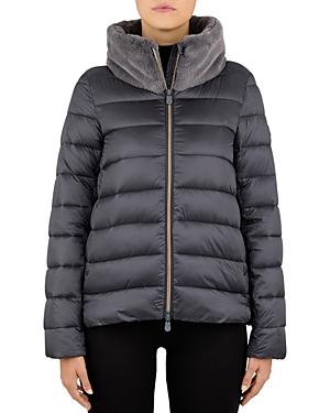 Save The Duck Mei Faux Fur Collar Puffer Jacket