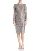 Aqua Art Deco Sequined Dress - 100% Exclusive