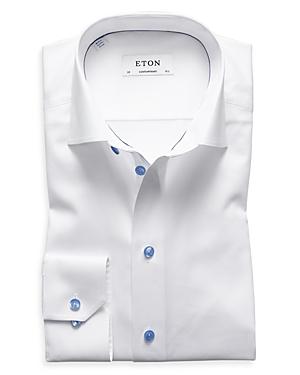 Eton Blue Button Regular Fit Dress Shirt