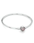 Pandora Bangle - Sterling Silver & Cubic Zirconia Circle Of Love, Limited Edition, Moments Collection