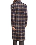 Gerard Darel Sylvia Plaid Double Breasted Coat