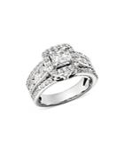 Bloomingdale's Diamond Square Halo Engagement Ring In 14k White Gold, 2.0 Ct. T.w. - 100% Exclusive
