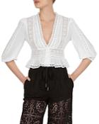 The Kooples Lace-inset Peplum Blouse