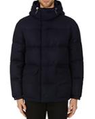 Armani Channel Quilted Wool & Cashmere Regular Fit Down Coat