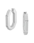Swarovski Dextera Pave Octagon Hoop Earrings