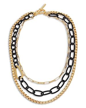 Allsaints Chunky Mixed Chain Layered Necklace, 18