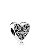 Pandora Charm - Sterling Silver & Cubic Zirconia Heart Of Winter, Moments Collection