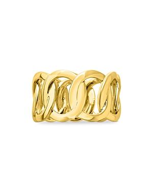 Sterling Forever 14k Gold Plated Sterling Silver Chain Link Ring