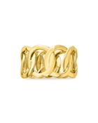 Sterling Forever 14k Gold Plated Sterling Silver Chain Link Ring