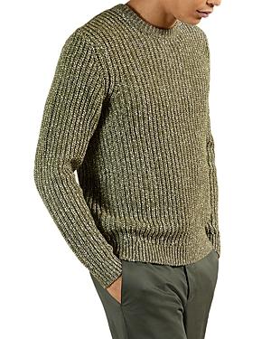 Ted Baker Cotton Blend Chunky Knit Crewneck Sweater