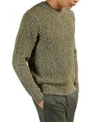 Ted Baker Cotton Blend Chunky Knit Crewneck Sweater