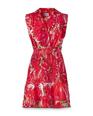 Milly Nora Floral Smocked Mini Dress