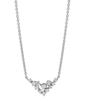 Bloomingdale's Diamond Scatter Pendant Necklace In 14k White Gold, 17, 0.20 Ct. T.w. - 100% Exclusive