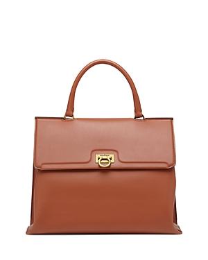 Salvatore Ferragamo Trifolio Leather Satchel