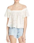 Free People Thrills And Frills Off-the-shoulder Sweater