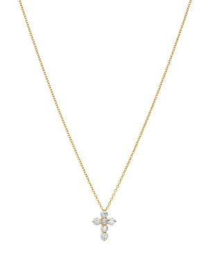 Bloomingdale's Diamond Cross Necklace In 14k Yellow Gold, 1.0 Ct. T.w. - 100% Exclusive