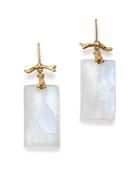 Annette Ferdinandsen Design 18k Yellow Gold Moonstone Drop Earrings