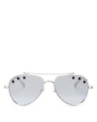 Givenchy Women's Embellished Mirrored Brow Bar Aviator Sunglasses, 58mm