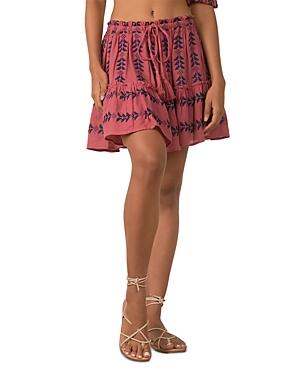 Elan Embroidered Ruffled Skirt