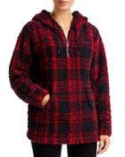 Marc New York Performance Plaid Hooded Teddy Fleece