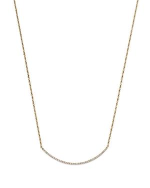 Bloomingdale's Diamond Curved Bar Necklace In 14k Yellow Gold, 0.50 Ct. T.w. - 100% Exclusive