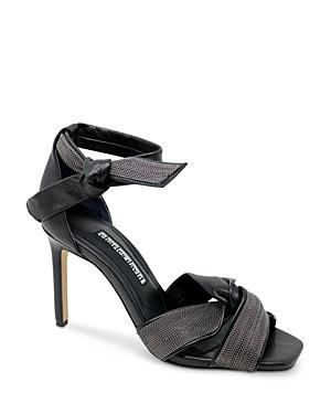 Charles David Women's Espionage Square Toe Chain Detail Crossover High Heel Sandals