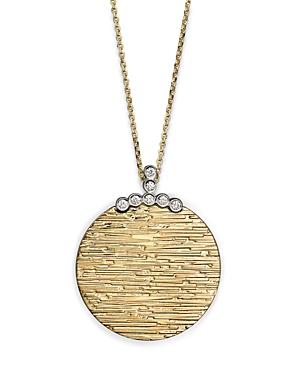 Roberto Coin Diamond Elephantino Circle Necklace In 18k Gold, 16