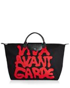 Longchamp Jeremy Scott Avant Garde Canvas And Leather Travel Bag