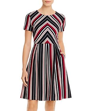 Karl Lagerfeld Paris Short-sleeve Striped Dress