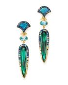 John Hardy 18k Gold Cinta Naga Pertiwi One-of-a-kind Drop Earrings With Diamonds & Gemstones - 100% Exclusive
