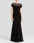 Js Collections Gown - Boat Neck Cap Sleeve