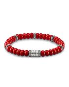 John Hardy Men's Sterling Silver Bedeg Beaded Bracelet With Reconstructed Coral
