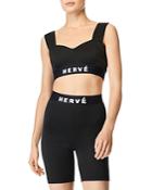 Herve By Herve Leger Logo Bra Top