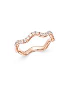 Bloomingdale's Diamond Wavy Stack Ring In 14k Rose Gold, 0.35 Ct. T.w. - 100% Exclusive